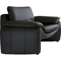 PLACES OF STYLE Sessel Luna Naturleder 110 x 80 x 88 cm Schwarz