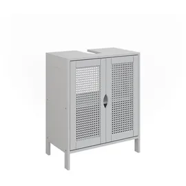 Vicco Waschbeckenunterschrank, Liora, 48 x 60 cm mit 2 Türen zur Aufbewahrung von Badutensilien und Handtüchern