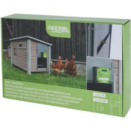 Kerbl Autom. Hühnertür Easy Protect Steuerung mit Tür, 70590 - Weiß