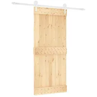vidaXL Schiebetür rechts 90 x 210 cm Braun/Weiß