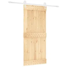 vidaXL Schiebetür rechts 90 x 210 cm Braun/Weiß
