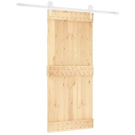 vidaXL Schiebetür rechts 90 x 210 cm Braun/Weiß