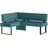 Eckbank OTTO HOME "Oliver mit Metallgestell, Küchenbank", blau (blau (castello 8631), schwarz), B:220cm H:89cm T:160cm, Holzwerkstoff, Massivholz, Polyester, Sitzbänke, Eckbank, verschiedene Bezüge Cord Esszimmerbank OTTOs Choice