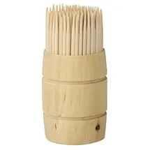 Papstar Zahnstocher rund 6,8 cm Holz im Spender