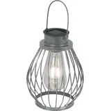 NÄVE Solarleuchte silber 30,5 cm inkl. Schiebeschalter warmweiß