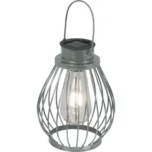 NÄVE Solarleuchte silber 30,5 cm inkl. Schiebeschalter warmweiß