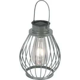 NÄVE Solarleuchte silber 30,5 cm inkl. Schiebeschalter warmweiß