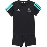 adidas Unisex Baby MERCEDES - AMG PETRONAS FORMULA 1 TEAM DNA BABY JOGGER SHORT SLEEVE, black/semi mint rush, 0 Months
