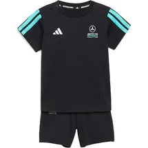 adidas Unisex Baby MERCEDES - AMG PETRONAS FORMULA 1 TEAM DNA BABY JOGGER SHORT SLEEVE, black/semi mint rush, 0 Months