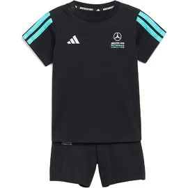 adidas Unisex Baby MERCEDES - AMG PETRONAS FORMULA 1 TEAM DNA BABY JOGGER SHORT SLEEVE, black/semi mint rush, 0 Months