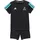 adidas Unisex Baby MERCEDES - AMG PETRONAS FORMULA 1 TEAM DNA BABY JOGGER SHORT SLEEVE, black/semi mint rush, 0 Months