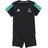 adidas Unisex Baby MERCEDES - AMG PETRONAS FORMULA 1 TEAM DNA BABY JOGGER SHORT SLEEVE, black/semi mint rush, 0 Months