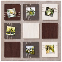 Walther design Bilderrahmen braun 6X 8x8 cm Holz-Galerie mit