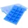 Intirilife 2x Eiswürfelformen in BLAU - 2er Set à 15 Fächer Eiswürfel Silikonformen mit Deckel - 18 x 13 x 2.5