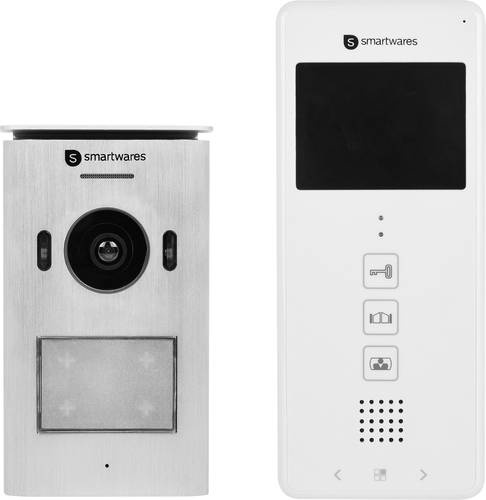Smartwares DIC-22112 Video-Türsprechanlage 2-Draht Komplett-Set 1 Familienhaus Weiß