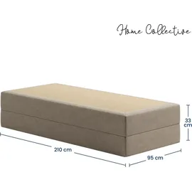 home collective Boxspringbett 90 x 200 cm H2 Beige