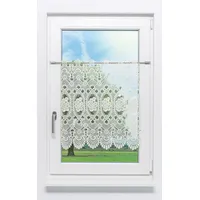 PLAUENER SPITZE Scheibengardine Blumenspitze #1W (BxH) 105cm x 65cm beige