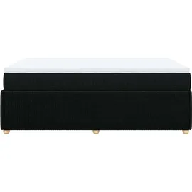 vidaXL Boxspringbett mit Matratze Schwarz 140x200 cm Stoff