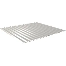 Wellblech 18/1064 | Wand | Stahl 0,50 mm | 25 μm Polyester | 9006 - Weißaluminium