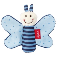 sigikid 41180 Greifling Schmetterling Red Stars Mädchen und Jungen Babyspielzeug empfohlen ab Geburt blau