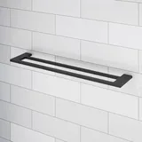 viverso Doppel-Badetuchhalter Schwarz Matt VA4700MB