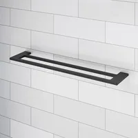 viverso Doppel-Badetuchhalter Schwarz Matt VA4700MB