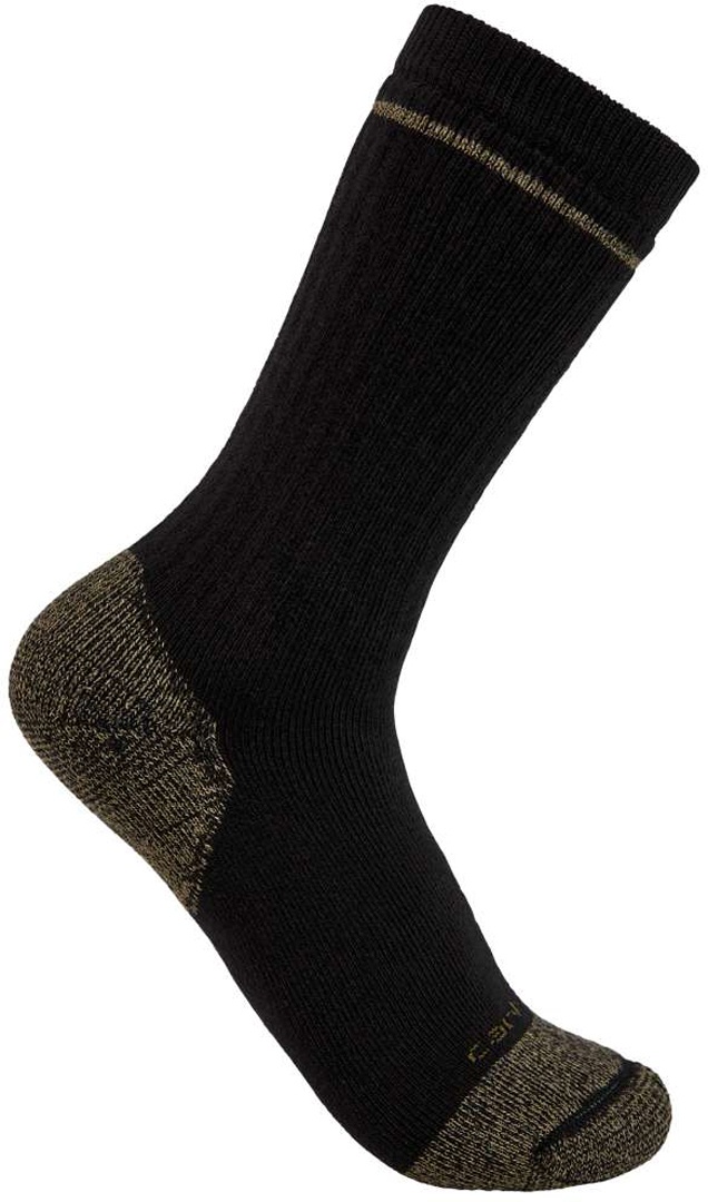Carhartt Cotton Blend Steel Toe Boot Socken (2 stuks), zwart, L XL