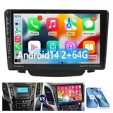ESSGOO 9" 32G/64G Android 14 Für Hyundai i30 2012-2016 Carplay Navi BT Autoradio (Digitalradio (DAB), 4+64GB(optional), RDS, AM, FM, Carplay Android Auto Bluetooth EQ USB GPS Navi WIFI Touchscreen)