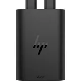 HP USB-C 65W GaN Ladegerät/ Netzteil Schwarz, 2x USB-C, inkl. 1m USB-C Kabel, 1m Netzkabel (Schuko)