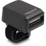 DeLock Ringbarcode Scanner 1D und 2D mit 2,4 GHz oder Blueto (2D-Barcodes, 1D-Barcodes, Barcode-Scanner, Schwarz