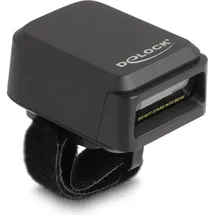 DeLock Ringbarcode Scanner 1D und 2D mit 2,4 GHz oder Blueto (2D-Barcodes, 1D-Barcodes, Barcode-Scanner, Schwarz