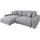 s-style möbel Ecksofa mit Schlaffunktion und Bettkasten in Cord-Stoff schöner Sitzkomfort, Ottomane links oder rechts bestellbar, mit Wellenfederung - Couches, Wohnlandschaften, Ecksofas
