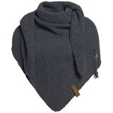 Knit Factory - Dreiecksschal Coco - Damen Strickschal mit Wolle - Umschlagtuch für den Herbst und Winter - Winterschal - Dreieckstuch - Hochwertige Qualität - XXL Schal - 190 x 85 cm - Anthrazit - 190x85 cm