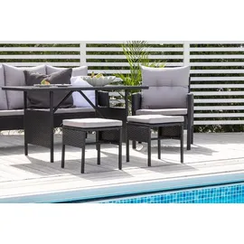 VCM Knock Dining-Loungeset 6-tlg. grau/schwarz