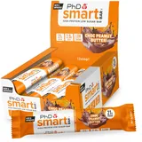 PhD Nutrition Smart Bar Protein Riegel 12 x 64g Schokolade Erdnussbutter - High Protein Snack mit 20g Eiweiß und wenig Zucker, Makrofreundlicher Eiweißriegel