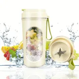 Portable Smoothie-Maker 450ml Tragbarer Mixer mit 12-Blatt-Edelstahlklinge Mini Blender Typ C Ladung Mit Direkter Trinkwasserbedeckung für Shakes und Smoothies, für Küche, Reisen, Fitnessstudio