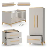 VitaliSpa Kinderzimmer-Set Malia, Cashmere-Eiche, 5 Teile
