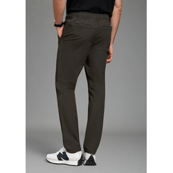 Schlupfhose BRUNO BANANI, Herren, Gr. L, N-Gr, anthrazit, Web, Obermaterial: 98% Baumwolle, 2% Elasthan, unifarben, bequem lang, Hosen Schlupfhose, bequem und angesagt