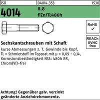 Industrial Quality Supplies ISO 4014 Sechskant-Schaftschraube M6x50 Stahl 8.8