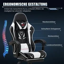 colamy Gaming-Stuhl Weiß PC