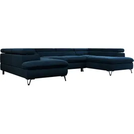 MKS Meble Eckcouch Velvet 2-Sitzer Dunkelblau