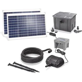 esotec Solar Premium Teichfilterset 70/2800 Akku Solarmodul Komplettset 101091