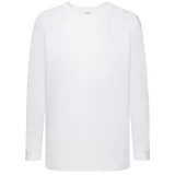 FRUIT OF THE LOOM KIDS VALUEWEIGHT LONG SLEEVE T - Kinder langarm Shirt mit Rundhalsausschnitt, weiß, 104