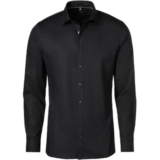 Olymp No. Six super Slim Fit Businesshemd mit Kentkragen, Black, 36,
