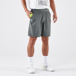 Herren Tennis Shorts atmungsaktiv - Dry khaki, grau|grün, S
