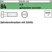 F. REYHER Nchfg. GmbH & Co. KG Zylinderschraube DIN 84/ISO 1207 Schlitz M6 x 90 100 Stück