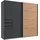 WIMEX Schwebetürenschrank WIMEX "Saigon, mit kompletter Innenausstattung, Made in Germany", grau (graphit, durchgängige tür artisan eiche nachbildung), B:225cm H:208cm T:64cm, Spanplatte, Schränke, Schwebetürenschrank, Kleiderschrank 2-türig, 225cm breit, mit 3