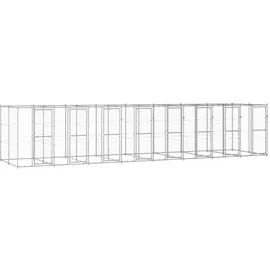 vidaXL Outdoor-Hundezwinger Verzinkter Stahl 19,36 m2