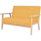 vidaXL 2-Sitzer Sofa Stoff Gelb