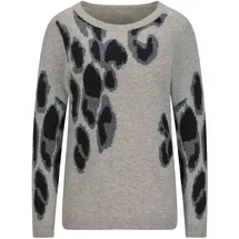 GOLDNER Rundhalspullover grau 48